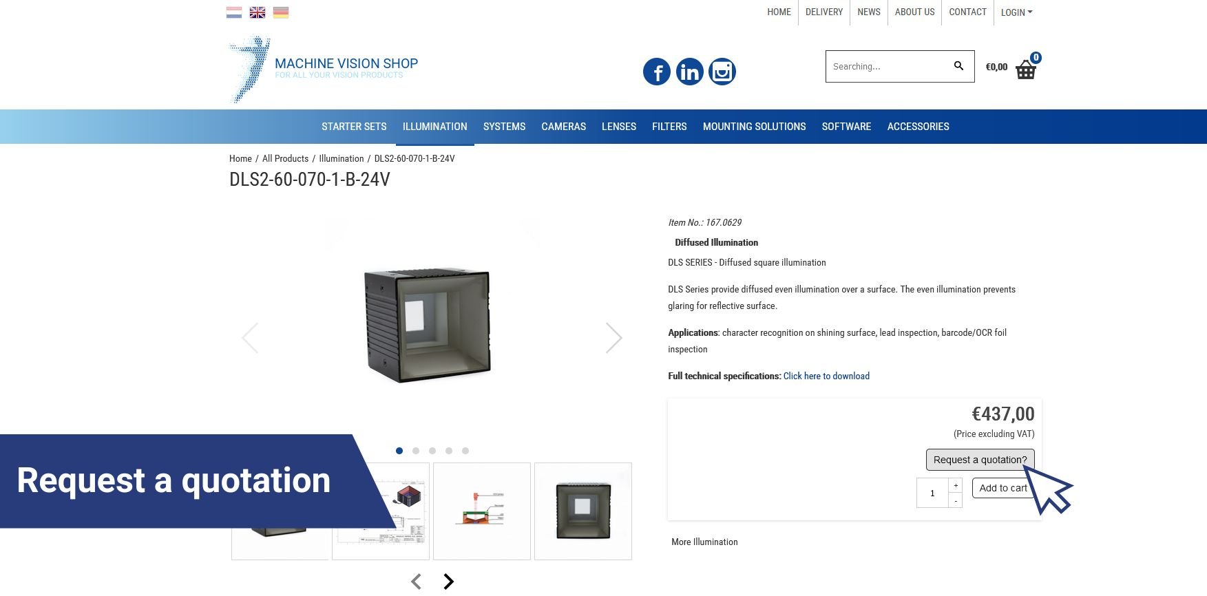 Möchten Sie erfahren, wie Sie bei der Machine Vision Shop ganz einfach ein Angebot anfordern können?