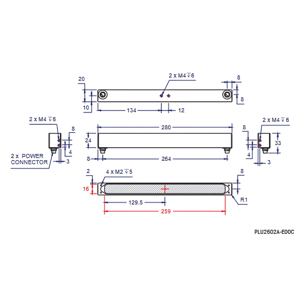 PLU2602A-W00C drawing