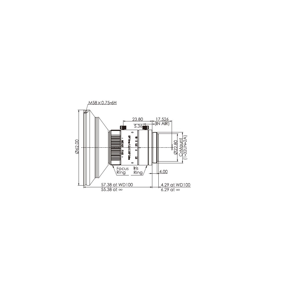 XICAM-OPT-COB0628B drawing